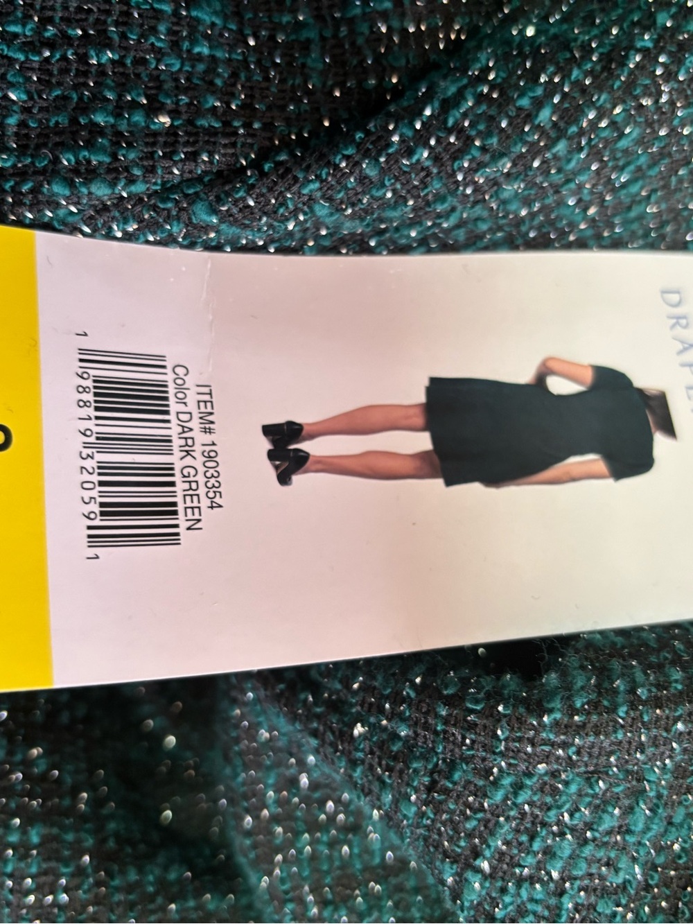 NWT Draper James Green Shimmer Dress Women’s Small Fit & Flare Cocktail Holiday - Picture 6 of 7